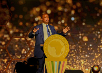 RABAT, MOROCCO - JULY 21: Patrice Motsepe, President of African Football Confederation speaks during the Confederation of African Football's awards ceremony in Rabat, Morocco on July 21, 2022. ( Jalal Morchidi - Anadolu Agency )